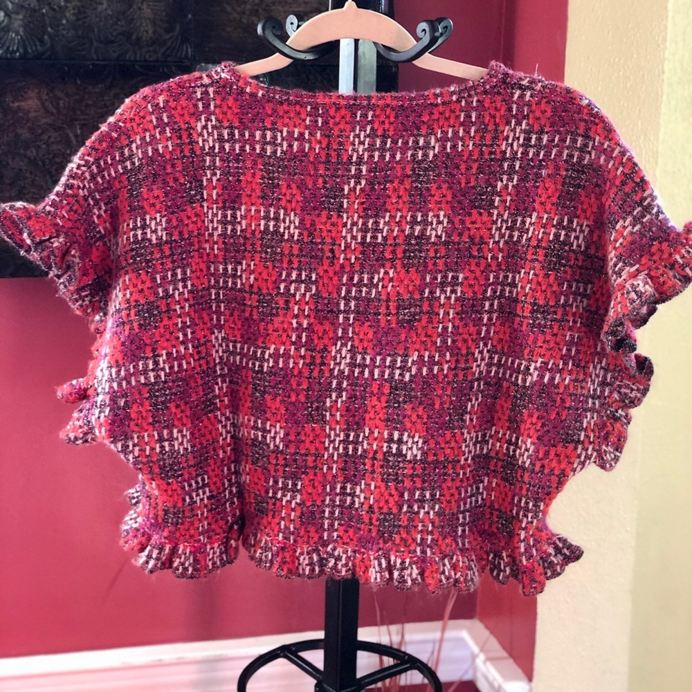 Zara Knit Ruffle Top - Picture 3 of 9